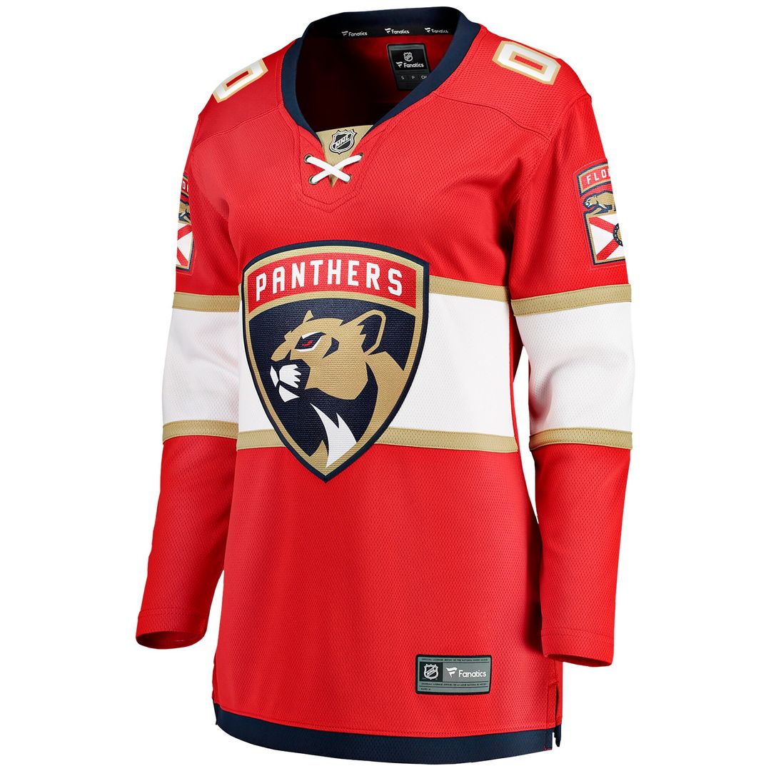 Florida Panthers Fanatics Women's Home Breakaway Custom Jersey - Red