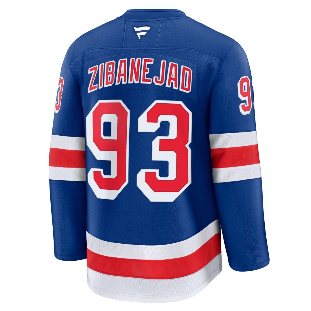 Mika Zibanejad New York Rangers Fanatics Home Premium Jersey - Blue