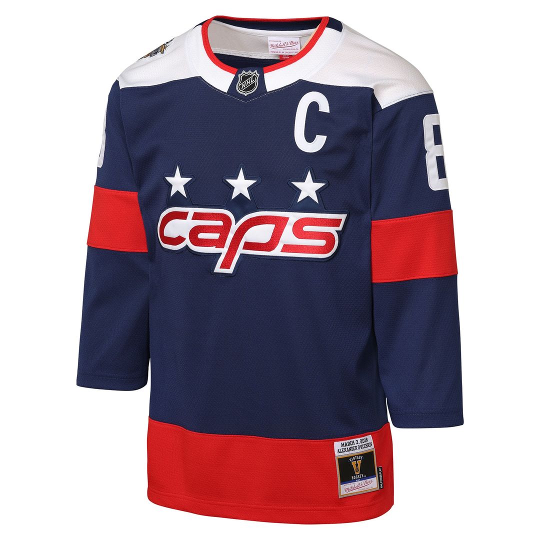 Alexander Ovechkin Washington Capitals Mitchell & Ness Youth 2018 NHL Stadium Series Power Play 2.0 Player Jersey - Navy
