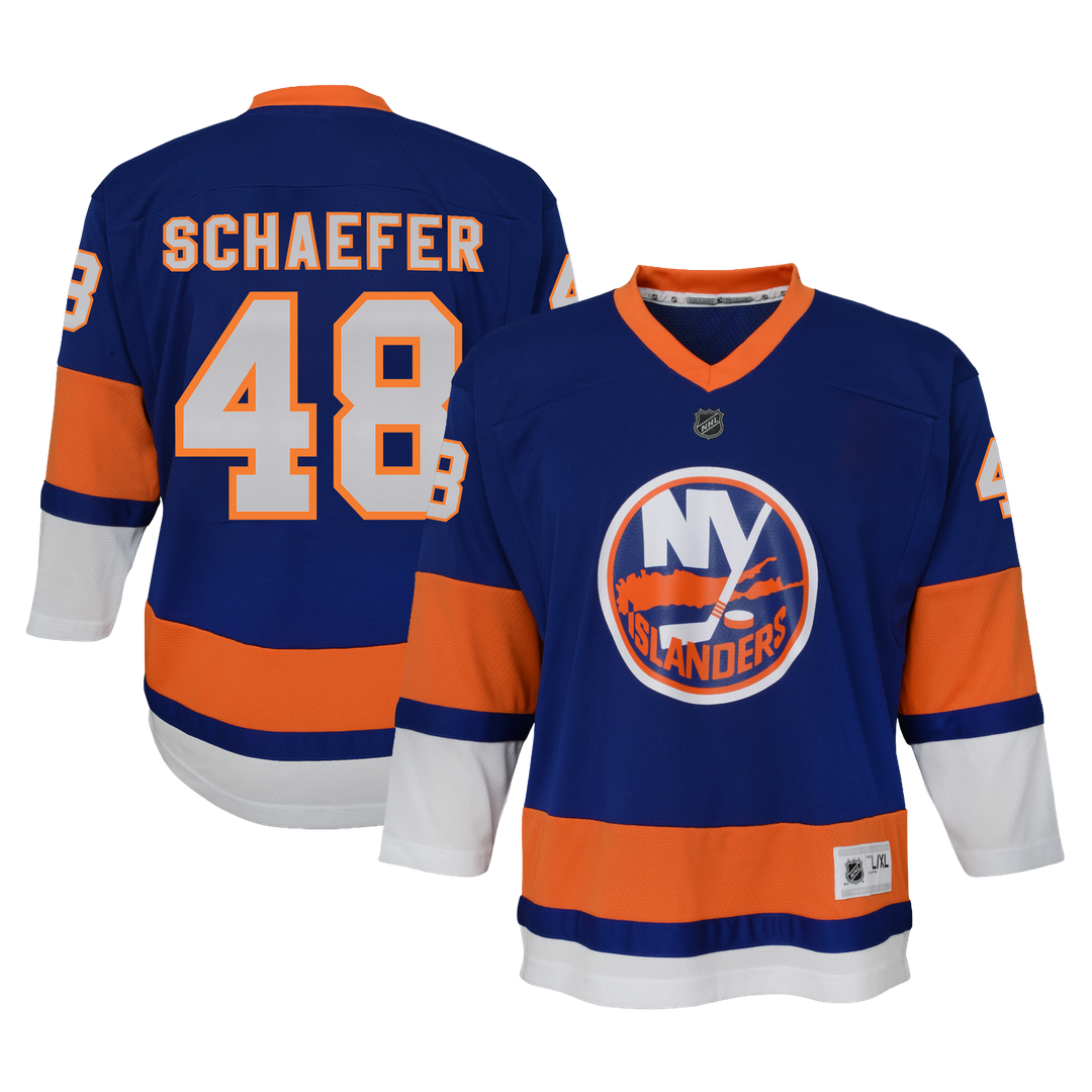 Matthew Schaefer New York Islanders Outerstuff Youth Home Player Replica Jersey - Blue