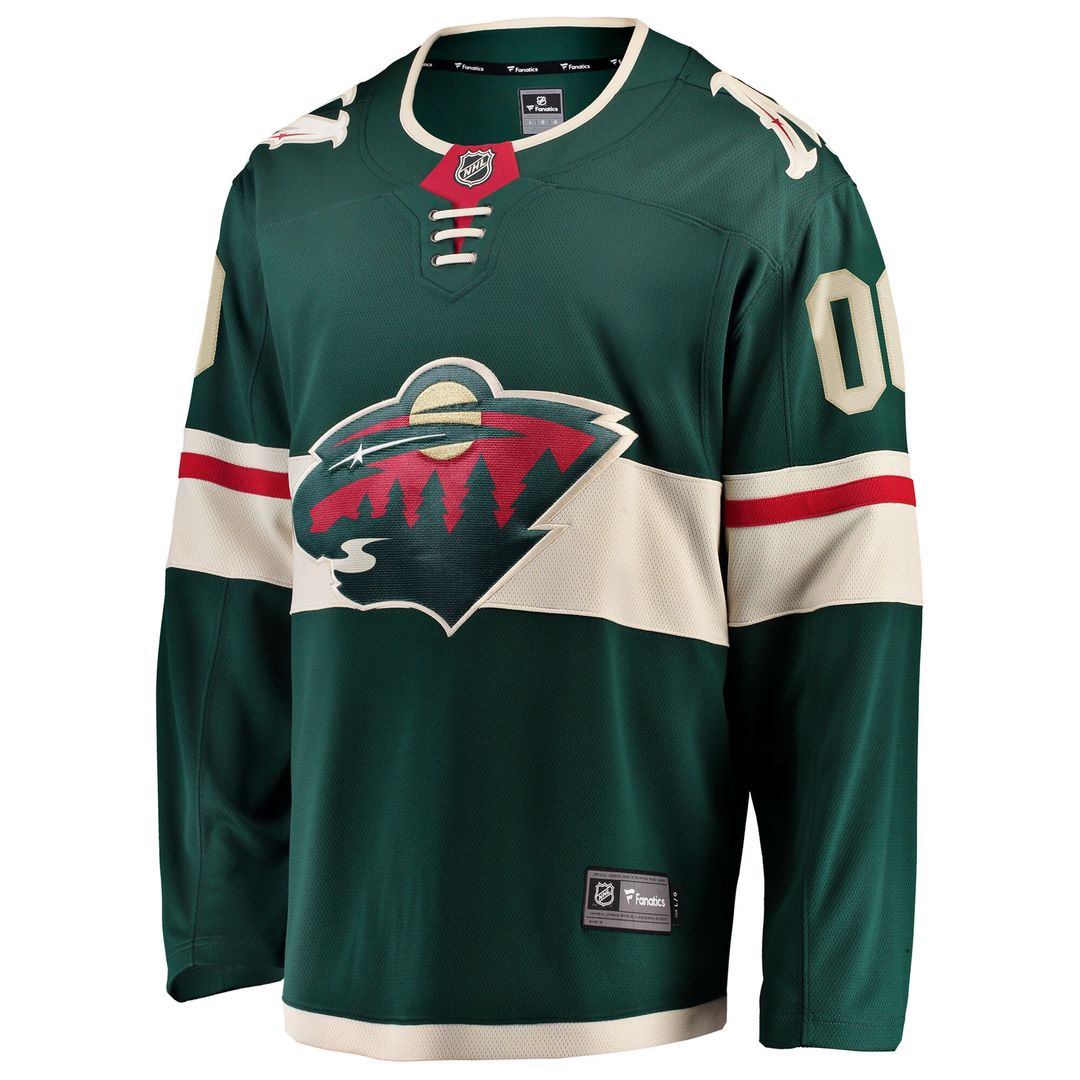 Minnesota Wild Fanatics Home Breakaway Custom Jersey - Green