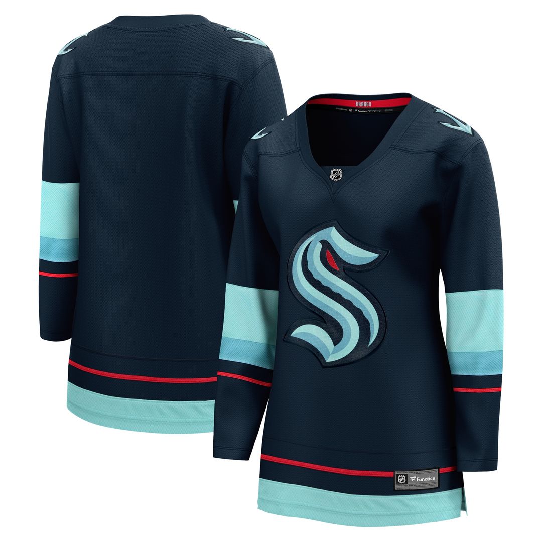Seattle Kraken Fanatics Women's Home Breakaway Jersey - Navy