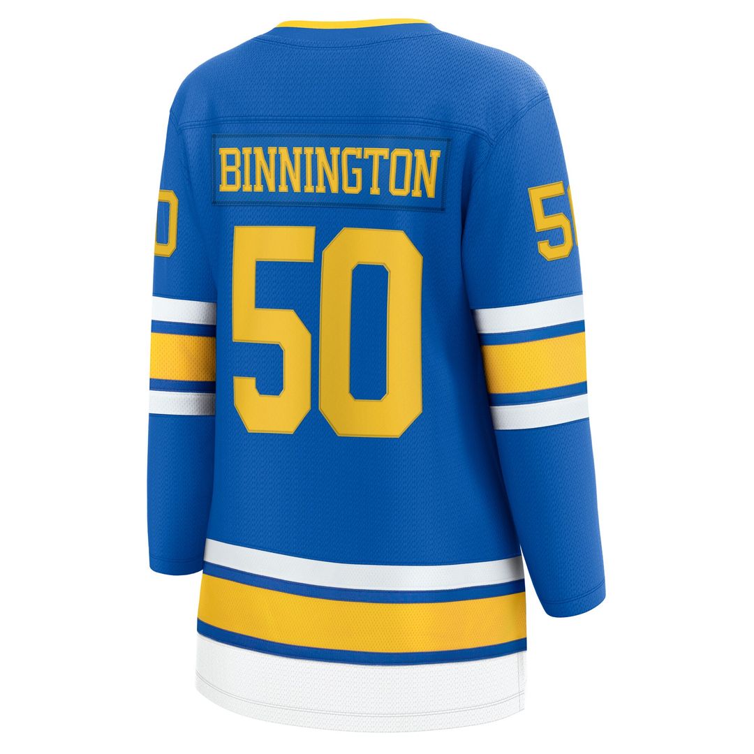 Jordan Binnington St. Louis Blues Fanatics Women's Home Breakaway Player Jersey - Blue