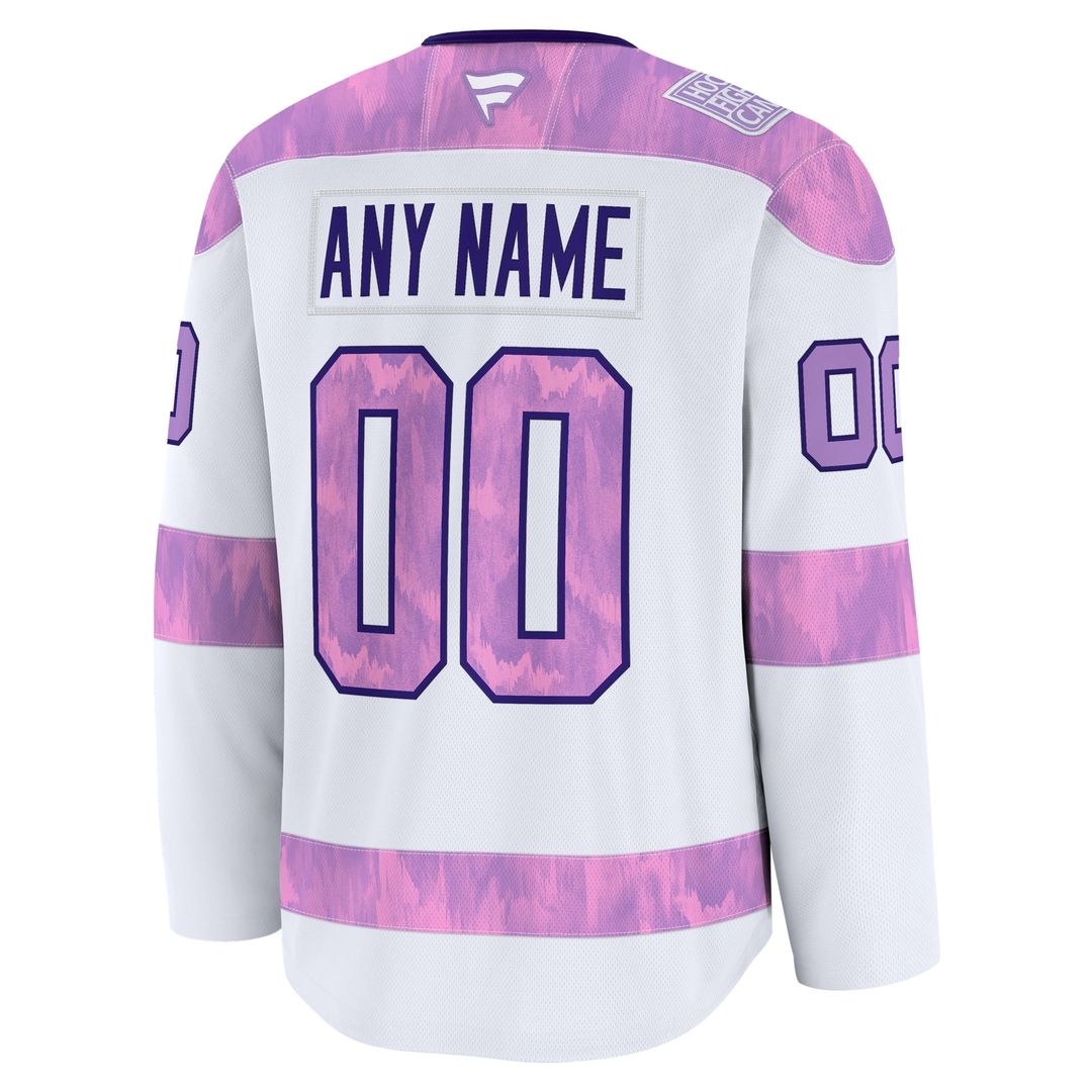 Nashville Predators Fanatics 2024 Hockey Fights Cancer Custom Practice Jersey - White