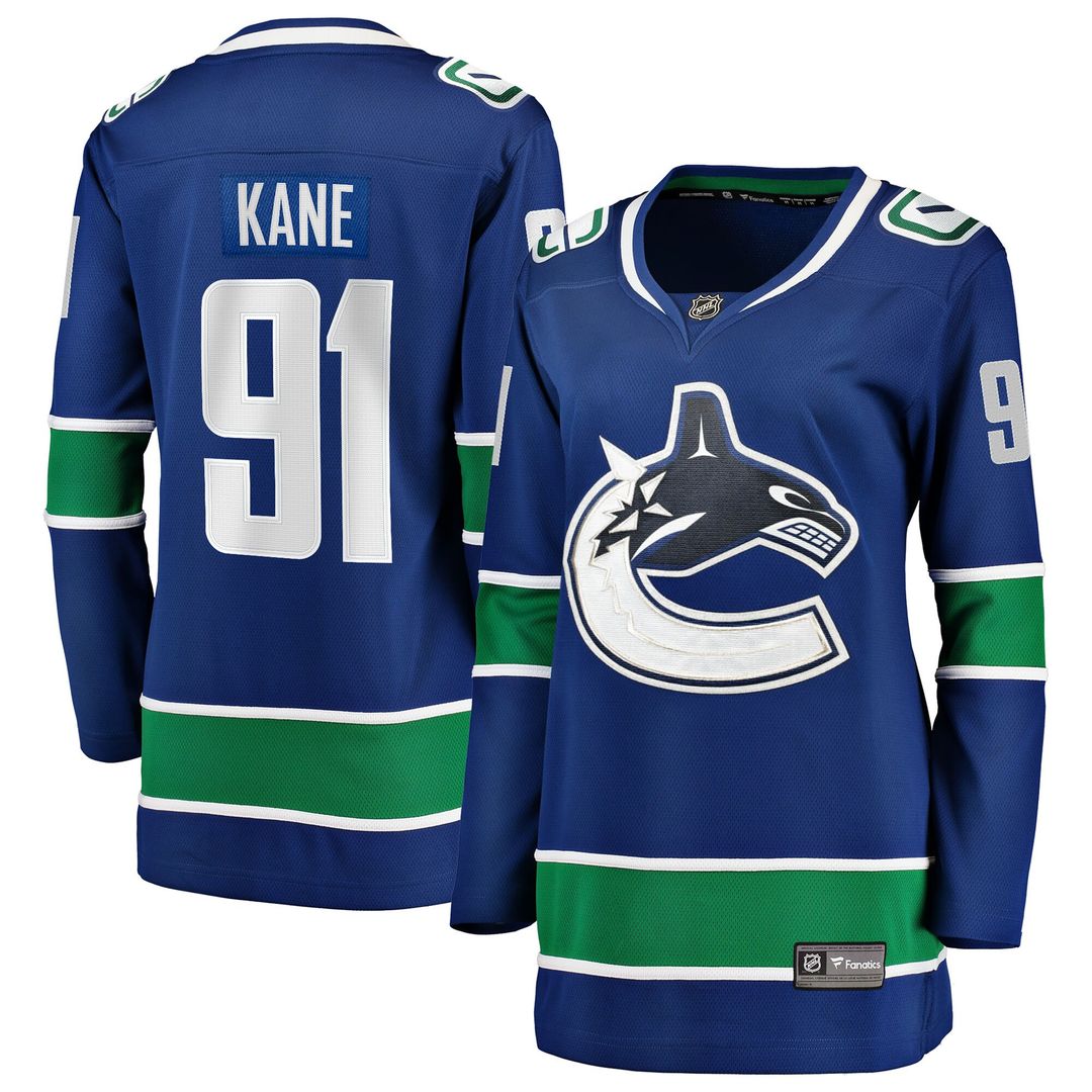 Evander Kane Vancouver Canucks Fanatics Women's Home Breakaway Player Jersey - Blue
