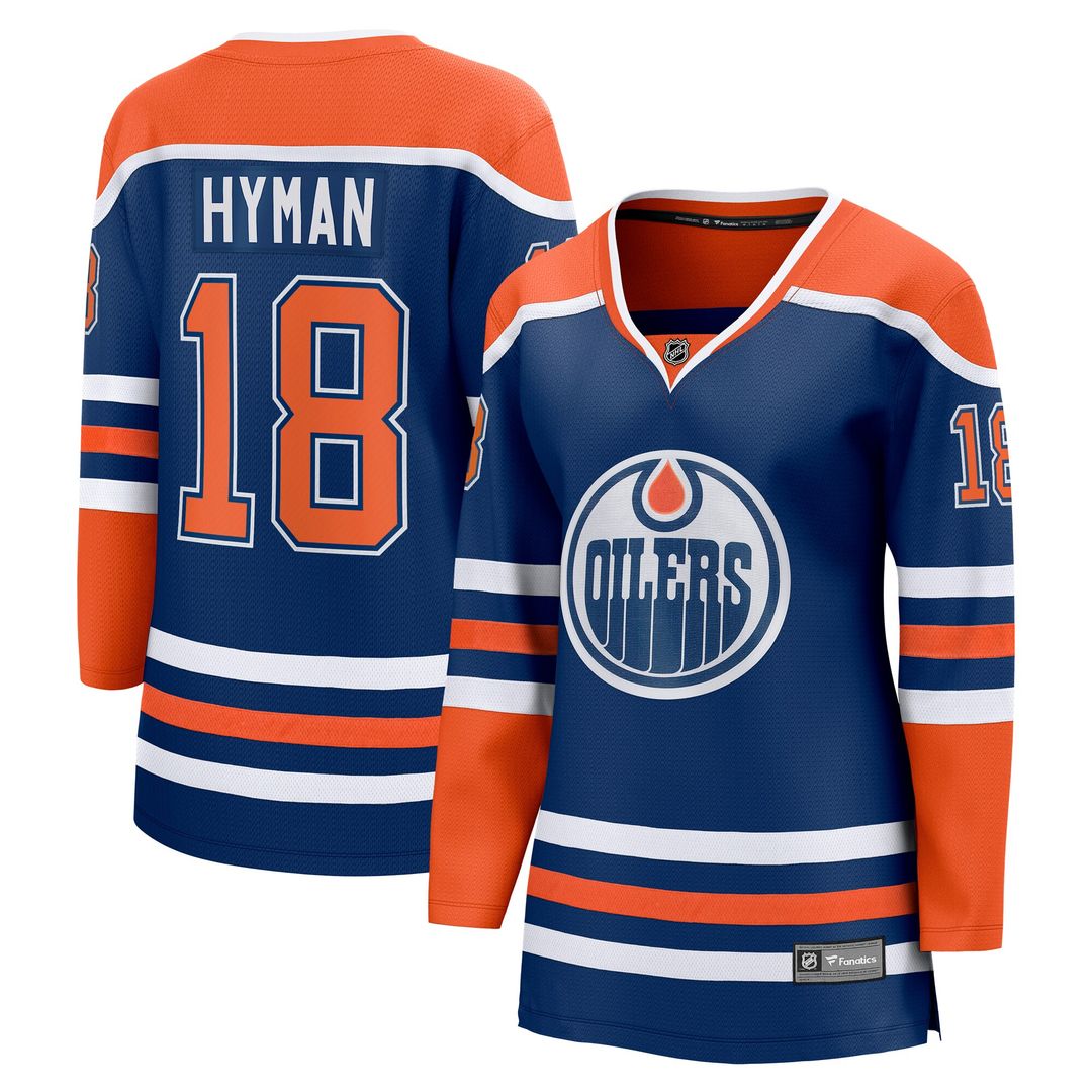 Zach Hyman Edmonton Oilers Fanatics Women's Home Breakaway Player Jersey - Royal