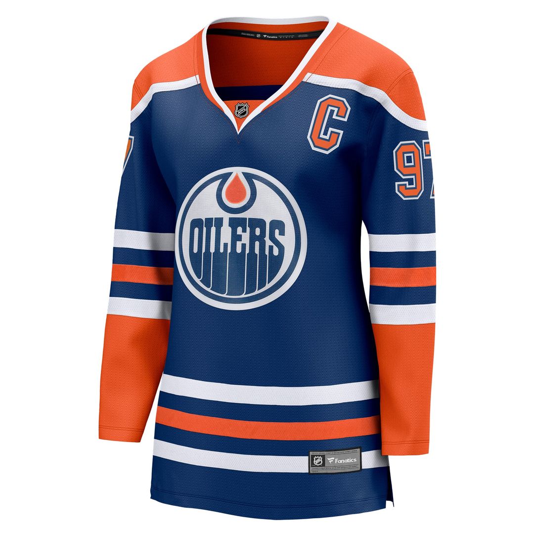 Connor McDavid Edmonton Oilers Fanatics Women's Alternate Breakaway Jersey - Light Beige