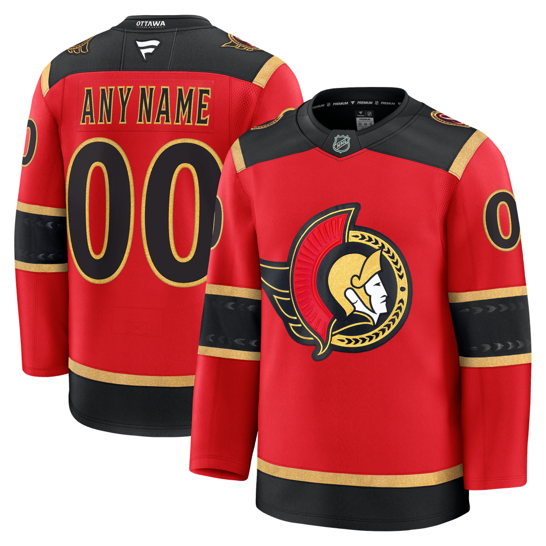 Ottawa Senators Fanatics Alternate Custom Premium Jersey - Red