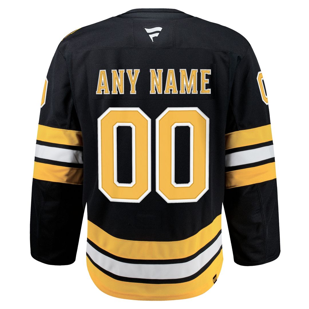 Boston Bruins Fanatics Home Authentic Pro Custom Jersey - Black