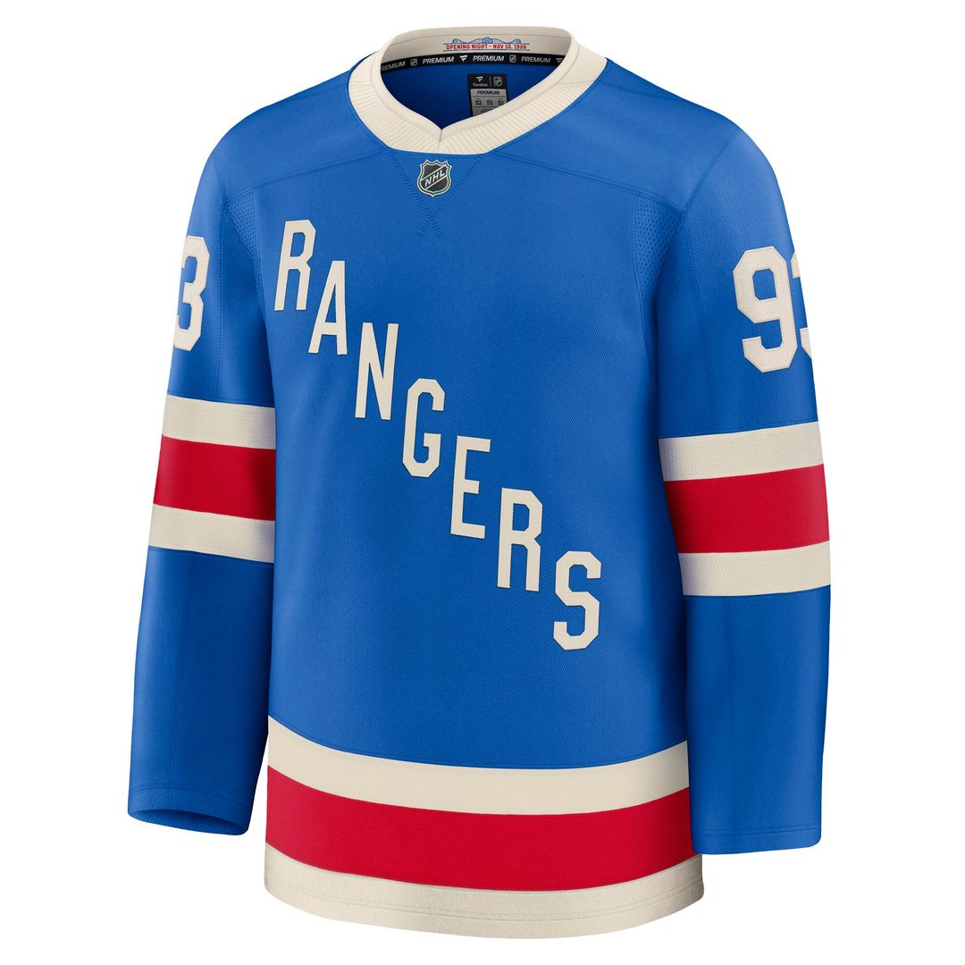 Mika Zibanejad New York Rangers Fanatics Centennial Premium Jersey - Blue