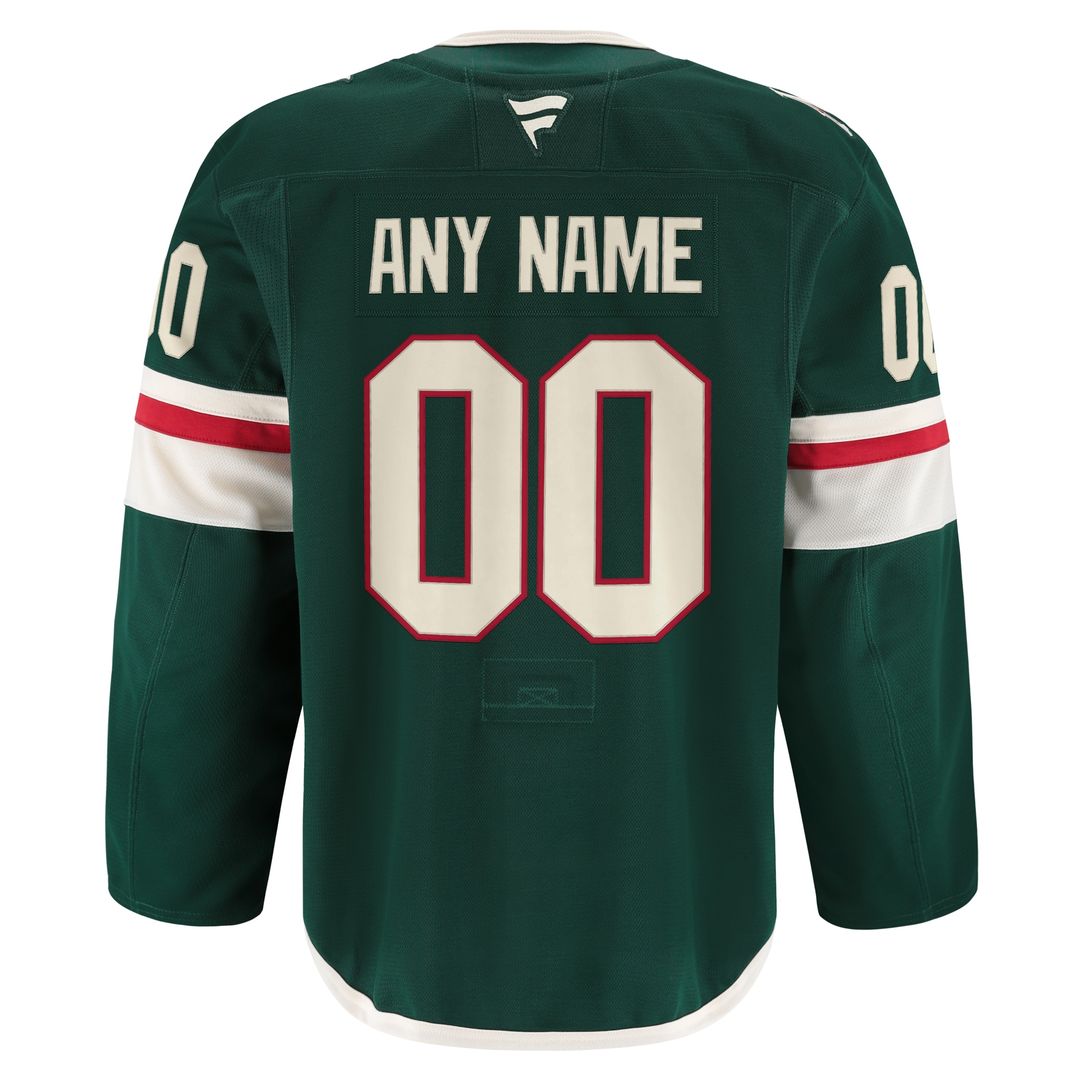 Minnesota Wild Fanatics Home Authentic Pro Custom Jersey - Green