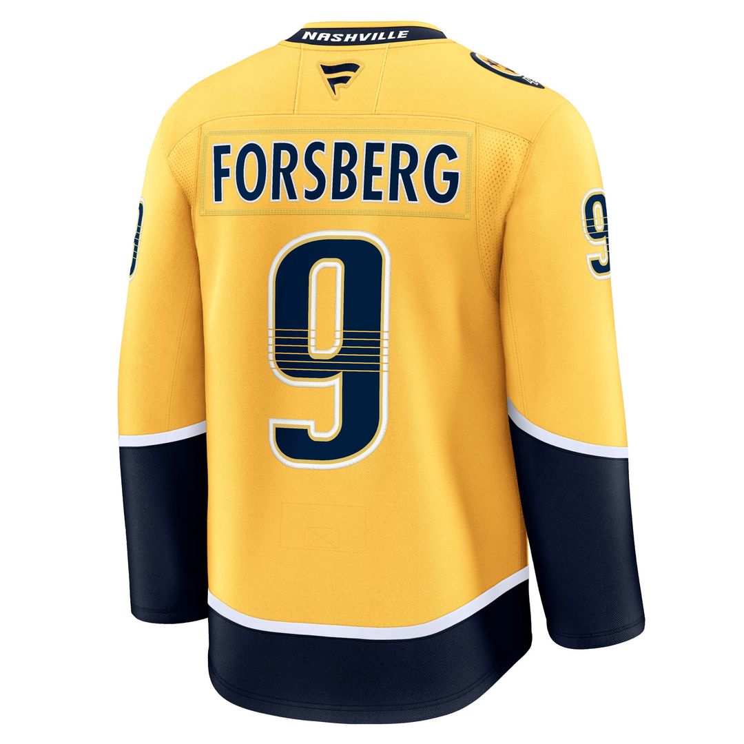 Filip Forsberg Nashville Predators Fanatics Home Premium Jersey - Gold