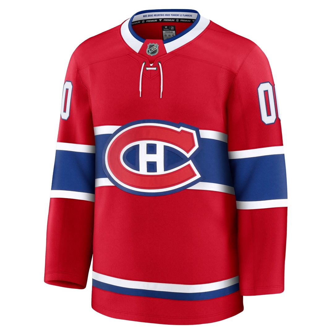 Montreal Canadiens Fanatics Home Premium Custom Jersey - Red