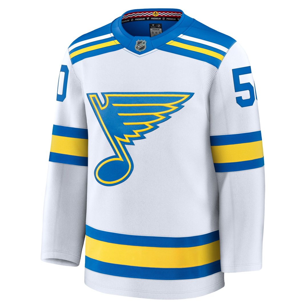 Jordan Binnington St. Louis Blues Fanatics Away Premium Player Jersey - White
