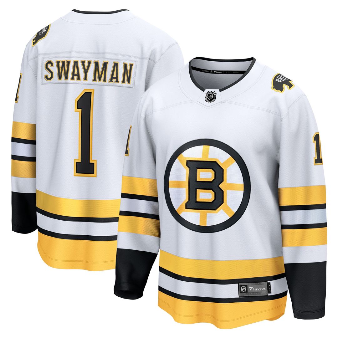Jeremy Swayman Boston Bruins Fanatics Away Breakaway Player Jersey - White