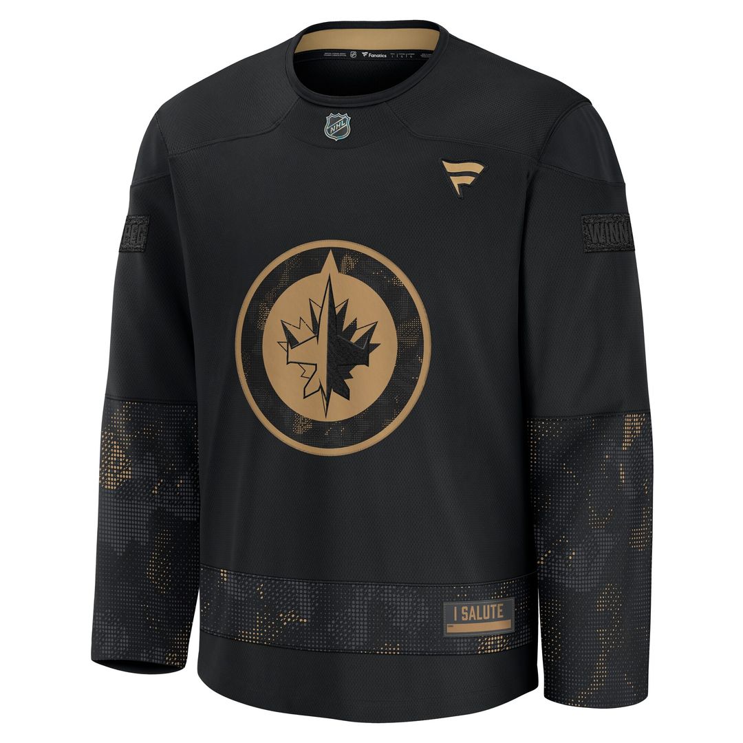 Winnipeg Jets Fanatics 2024 Military Appreciation Practice Jersey - Black