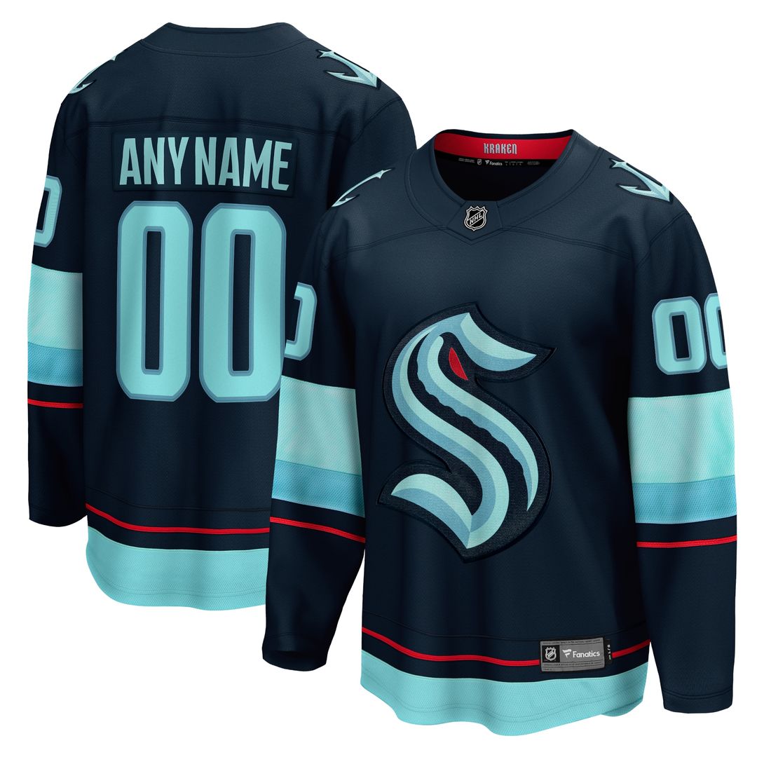 Seattle Kraken Fanatics Away Breakaway Custom Jersey - White