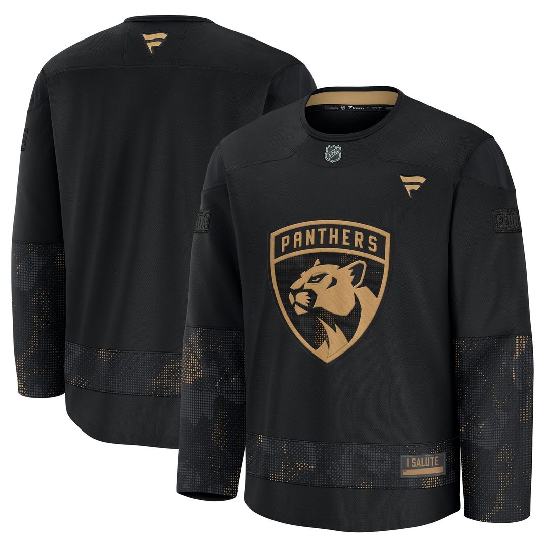 Florida Panthers Fanatics 2024 Military Appreciation Practice Jersey - Black