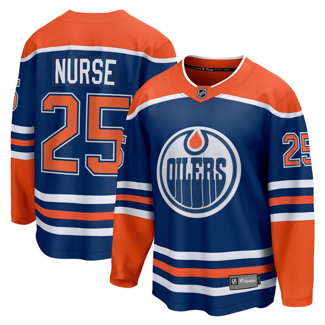 Darnell Nurse Edmonton Oilers Fanatics Home Breakaway Player Jersey - Royal