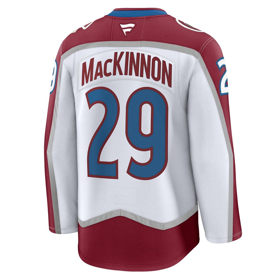 Nathan MacKinnon Colorado Avalanche Fanatics Away Premium Jersey - White