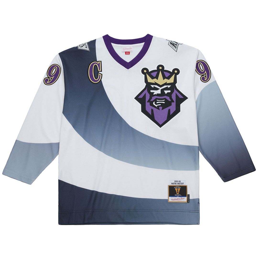 Wayne Gretzky Los Angeles Kings Mitchell & Ness Big & Tall 1995-96 Blue Line 2.0 Jersey - White