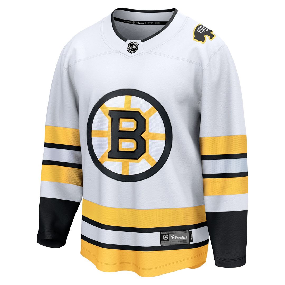 Boston Bruins Fanatics Away Breakaway Jersey - White
