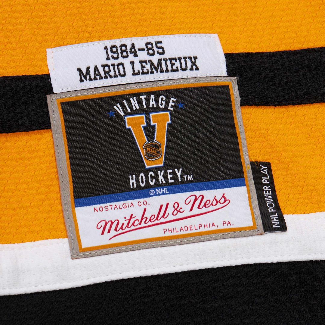 Mario Lemieux Pittsburgh Penguins 1984-85 Power Play Jersey - Gold