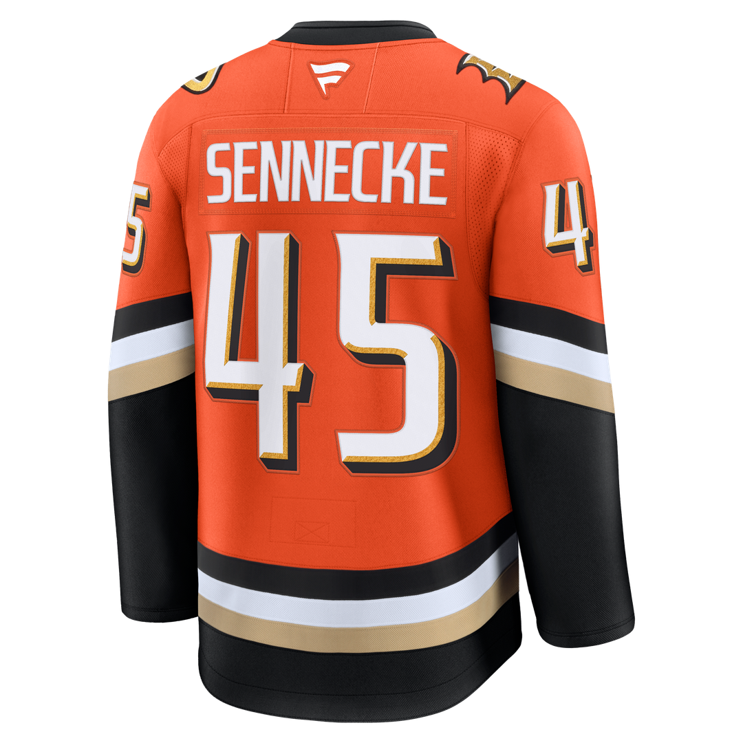 Beckett Sennecke Anaheim Ducks Fanatics Home Premium Jersey - Orange