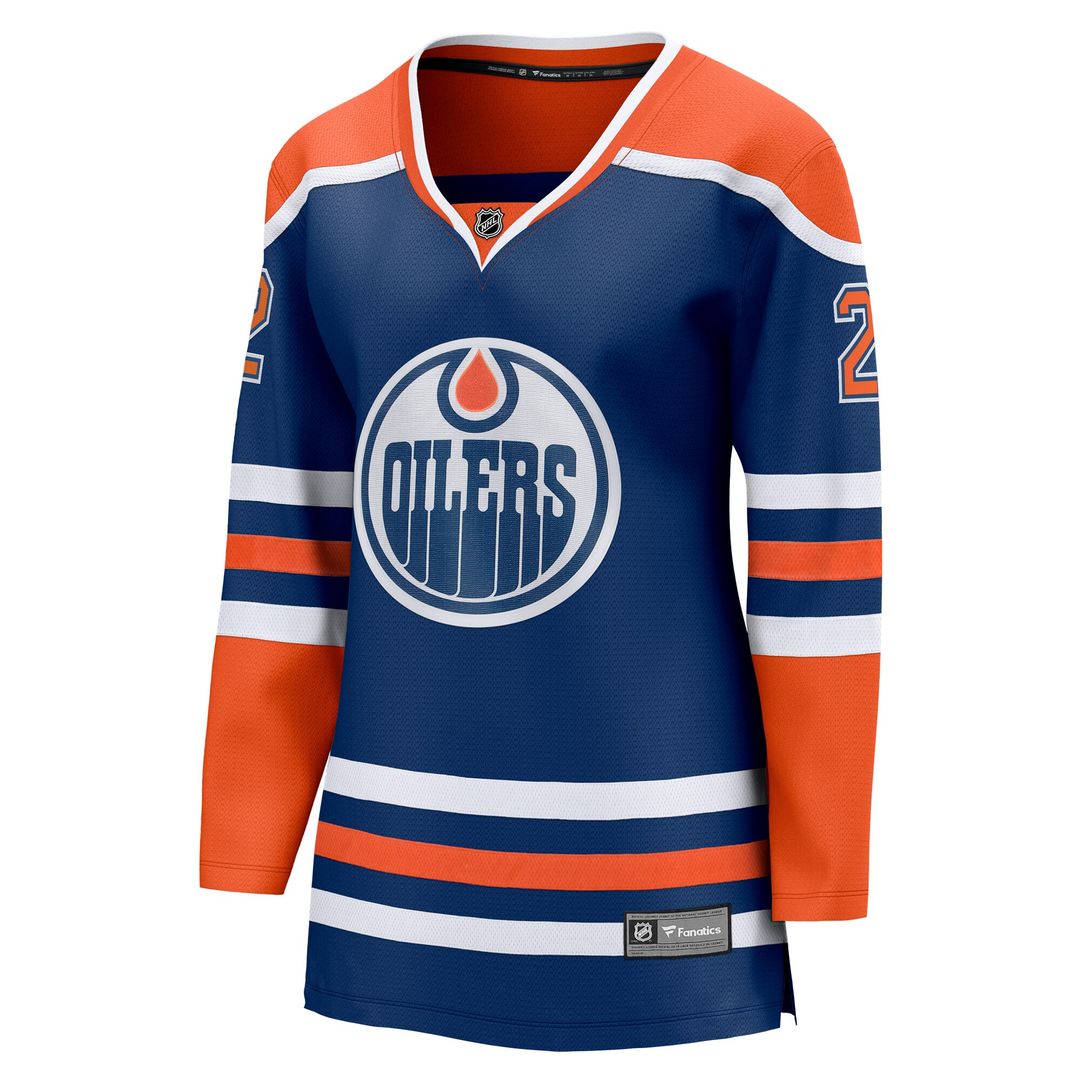 Evan Bouchard Edmonton Oilers Fanatics Women's Home Breakaway Player Jersey - Royal