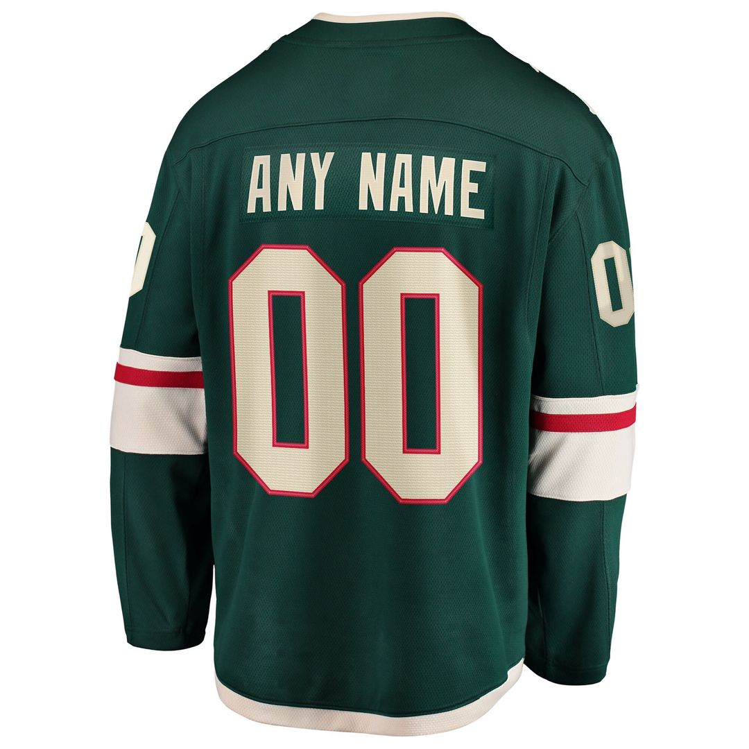 Minnesota Wild Fanatics Home Breakaway Custom Jersey - Green