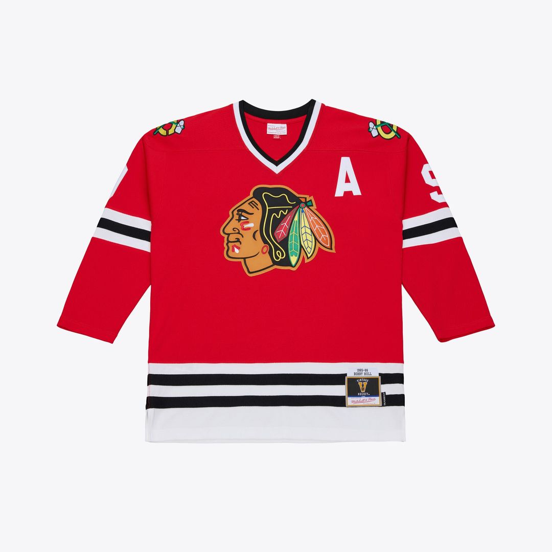 Bobby Hull Chicago Blackhawks Mitchell & Ness 1966 Power Play Jersey - Red