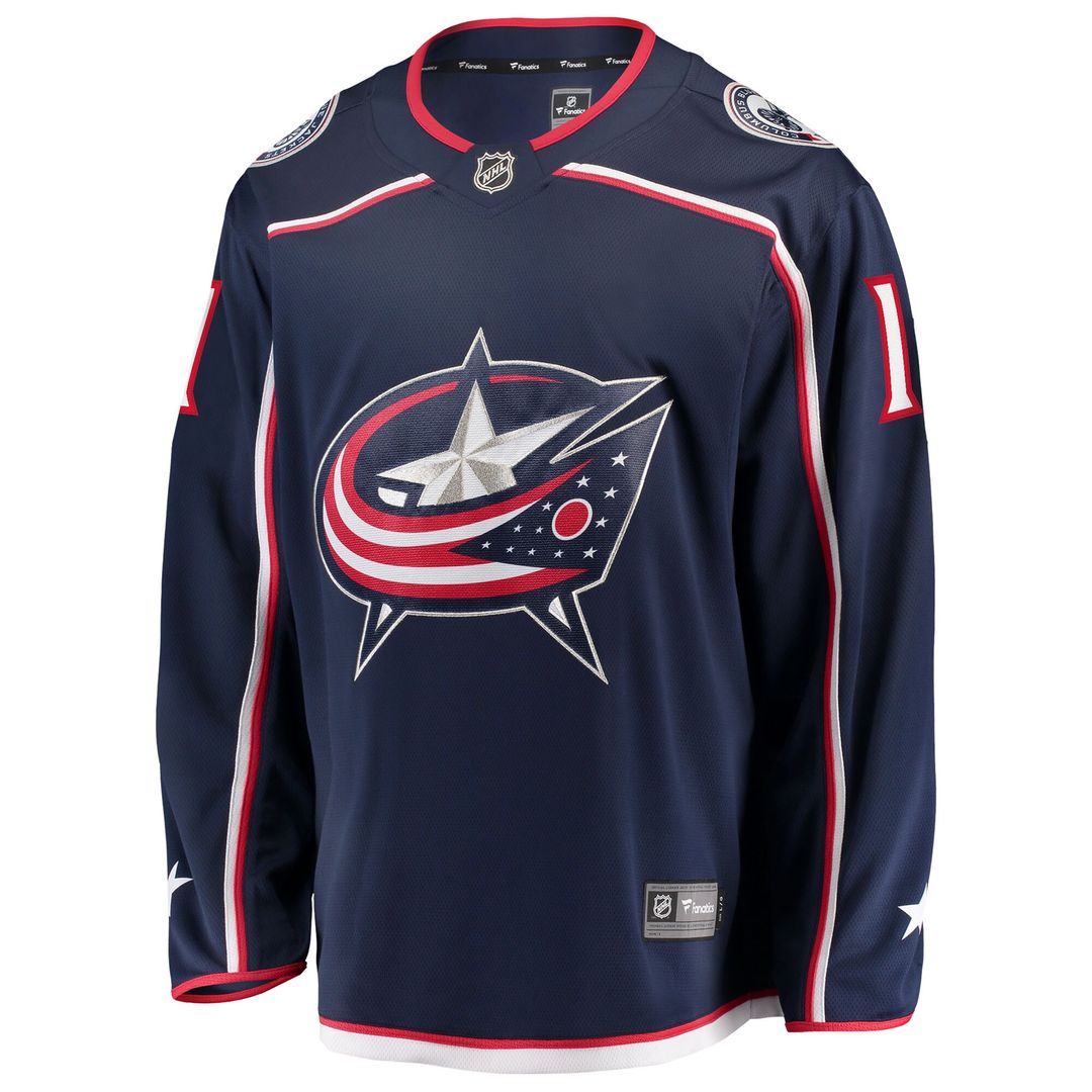 Miles Wood Columbus Blue Jackets Fanatics Home Breakaway Jersey - Navy