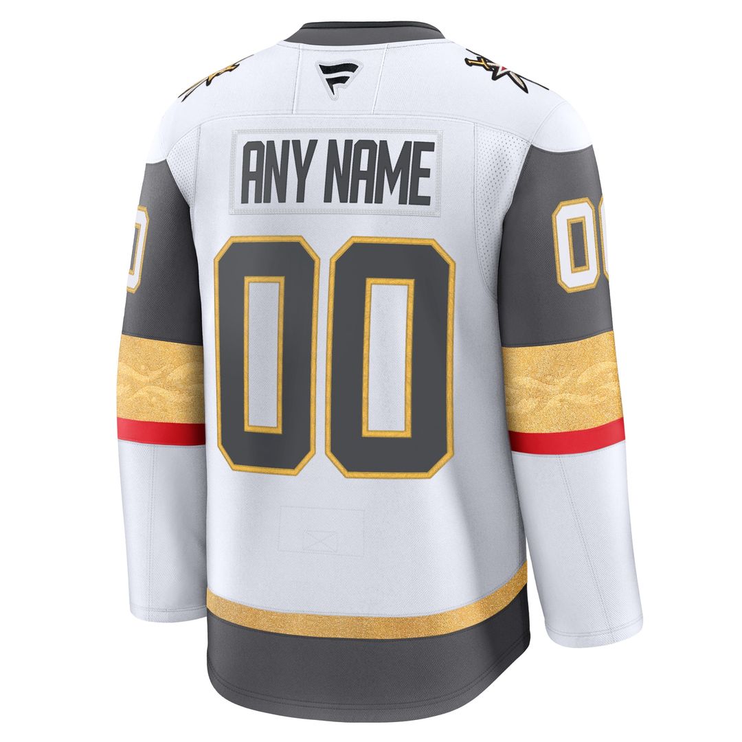 Vegas Golden Knights Fanatics Away Premium Custom Jersey - White