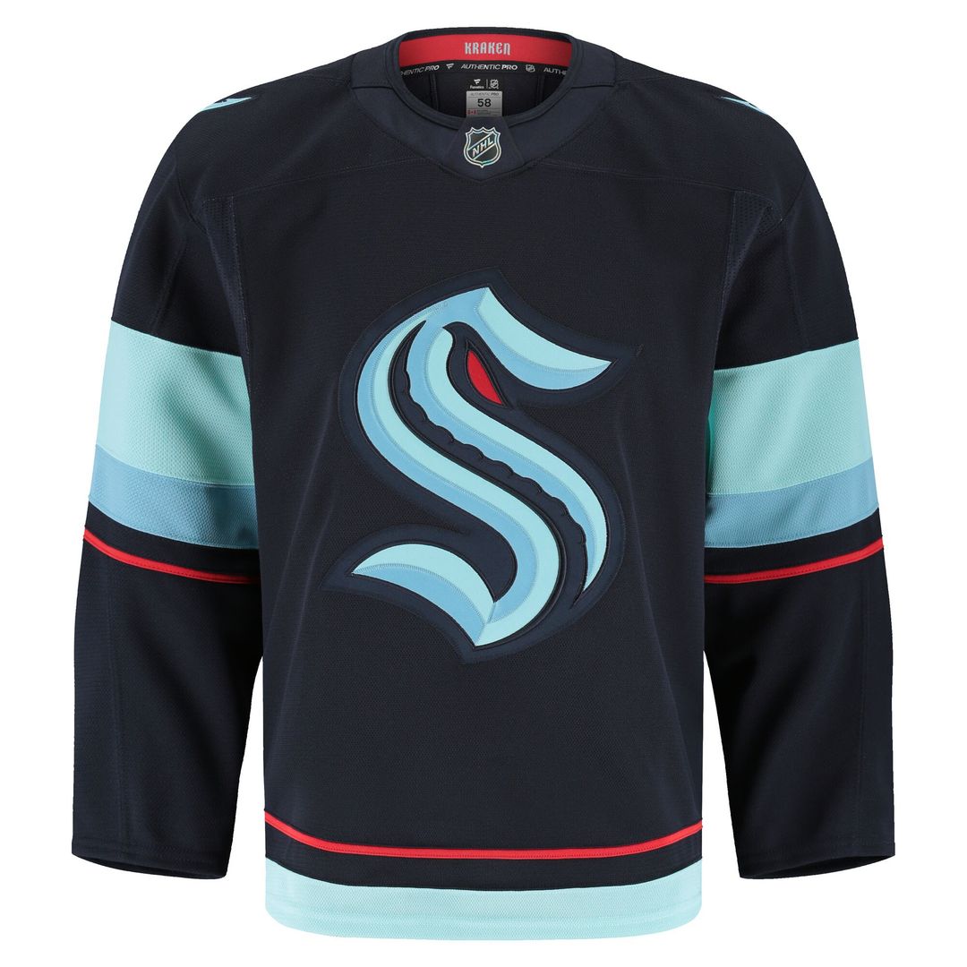 Seattle Kraken Fanatics Home Authentic Pro Jersey - Deep Sea Blue