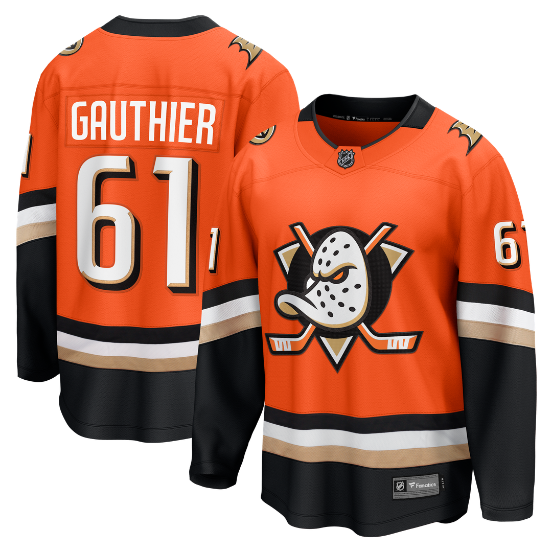 Cutter Gauthier Anaheim Ducks Fanatics Home Breakaway Jersey - Orange