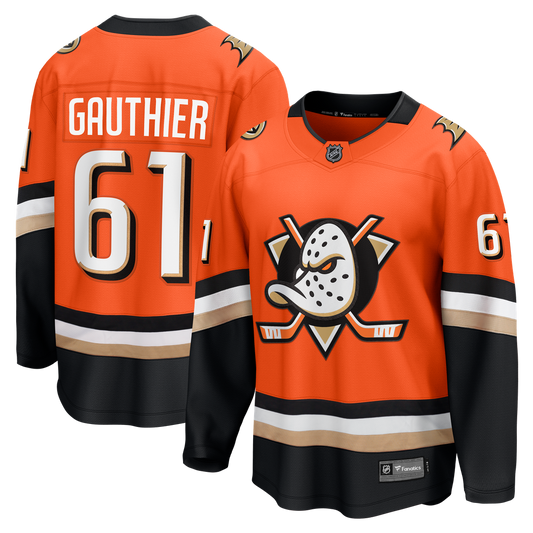 Cutter Gauthier Anaheim Ducks Fanatics Home Breakaway Jersey - Orange