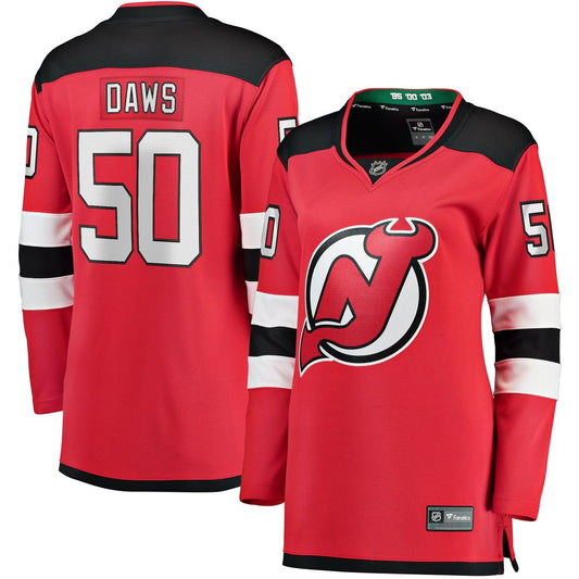 Nico Daws New Jersey Devils Fanatics Women's Home Breakaway Player Jersey - Red