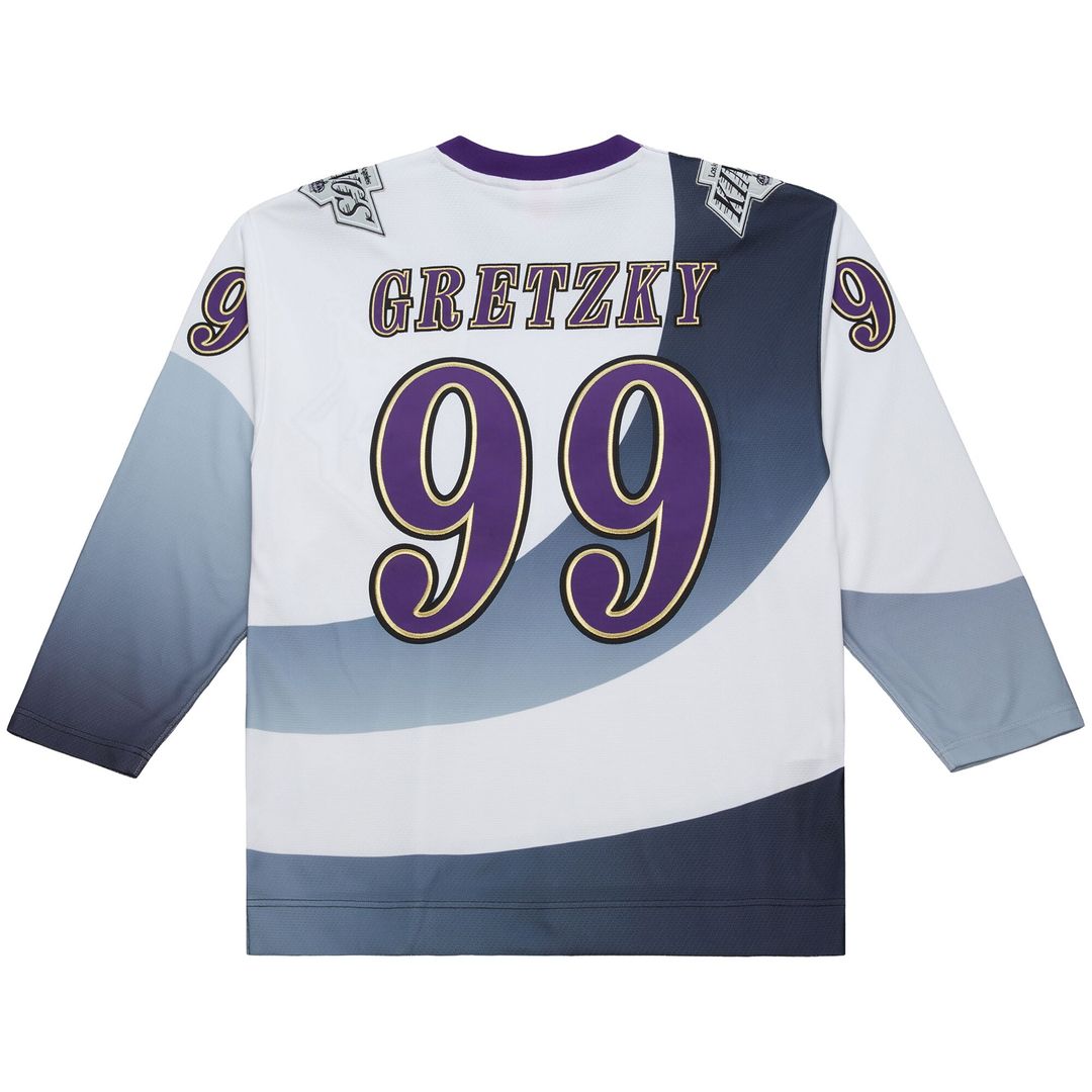 Wayne Gretzky Los Angeles Kings Mitchell & Ness Big & Tall 1995-96 Blue Line 2.0 Jersey - White
