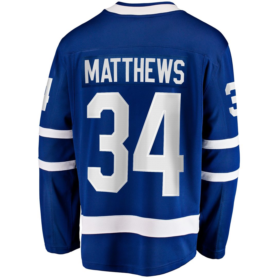 Auston Matthews Toronto Maple Leafs Fanatics Captain Patch Home Breakaway Player Jersey - Blue