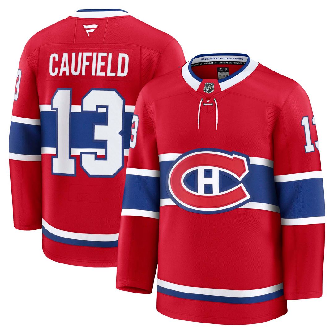 Cole Caufield Montreal Canadiens Fanatics Home Premium Jersey - Red