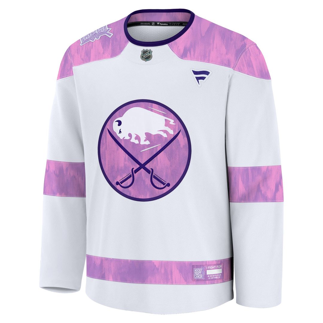 Buffalo Sabres Fanatics Hockey Fights Cancer Survivor Practice Jersey - White
