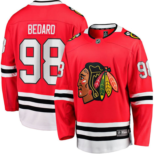 Connor Bedard Chicago Blackhawks Fanatics Home Breakaway Player Jersey - Red