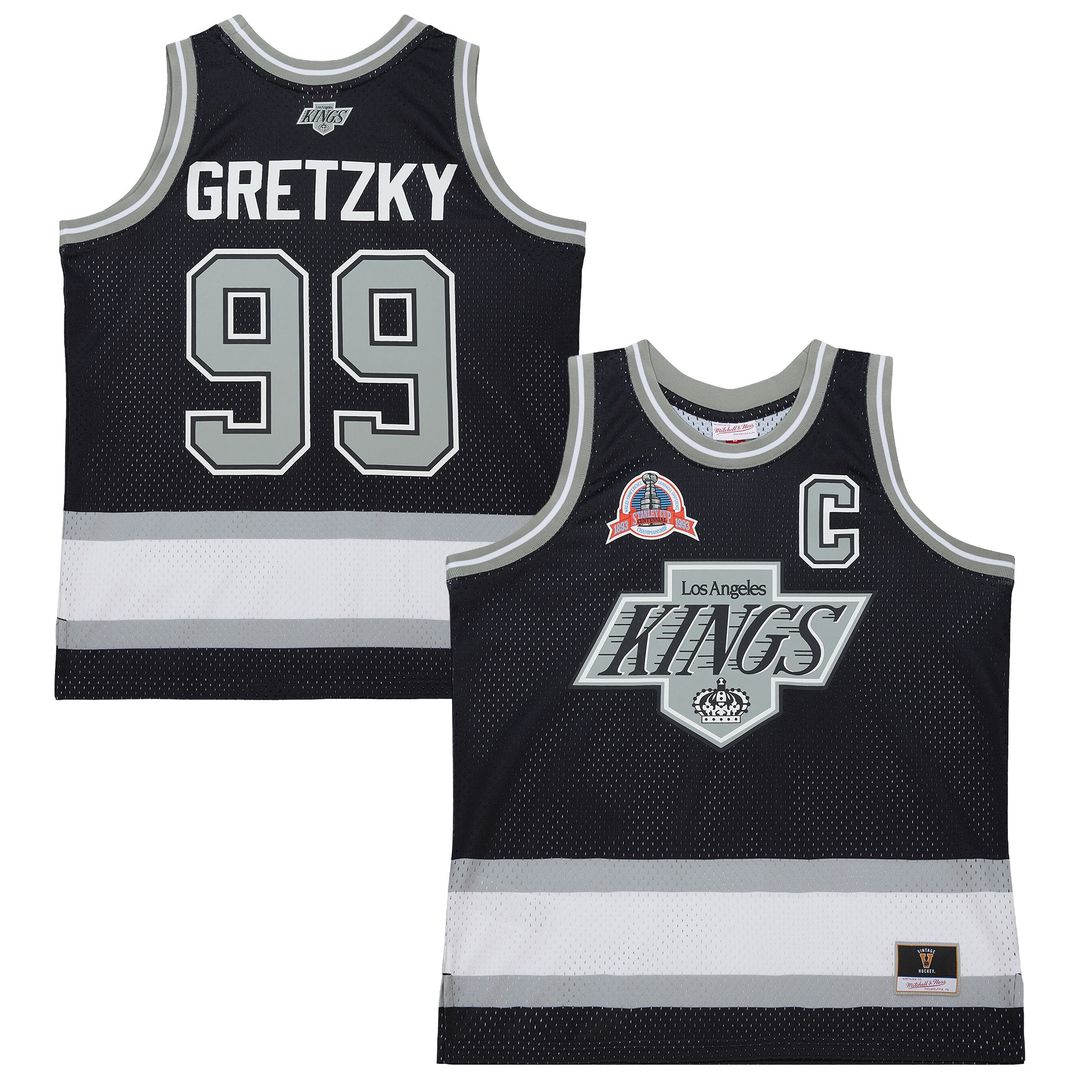 Wayne Gretzky Los Angeles Kings Mitchell & Ness Unisex Maxxed Out Fashion Basketball Jersey - Black