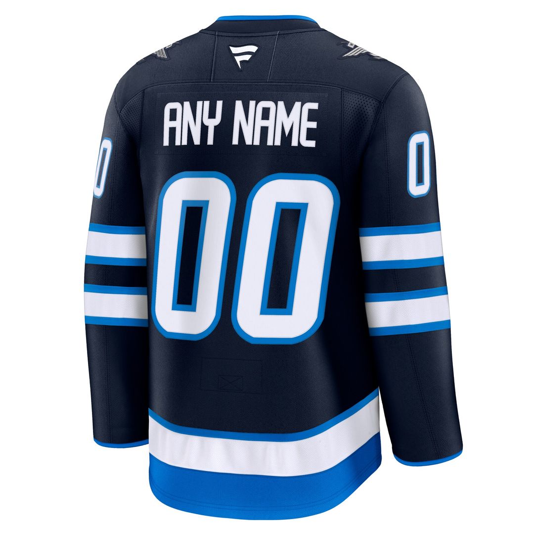 Winnipeg Jets Fanatics Home Premium Custom Jersey - Navy