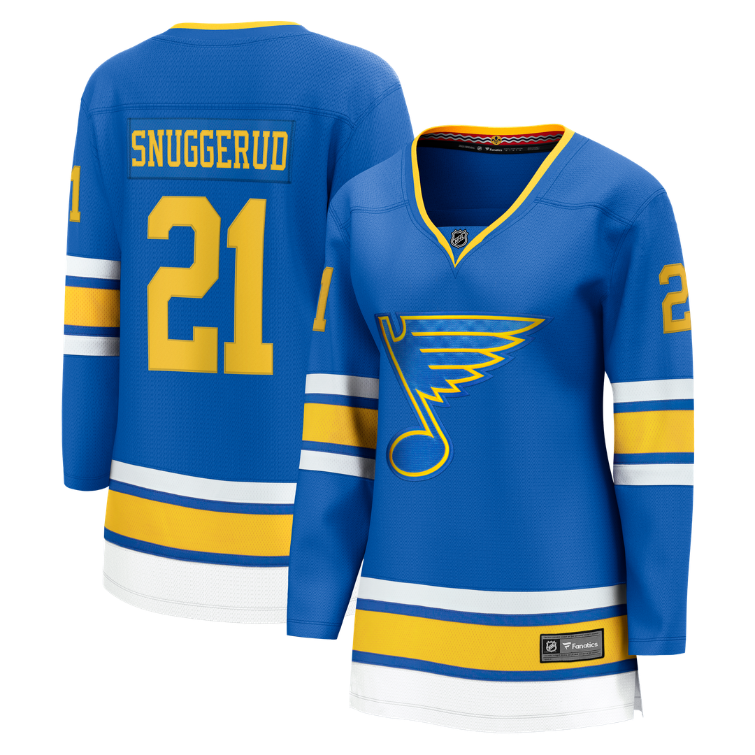 Jimmy Snuggerud St. Louis Blues Fanatics Women's Home Breakaway Jersey - Blue