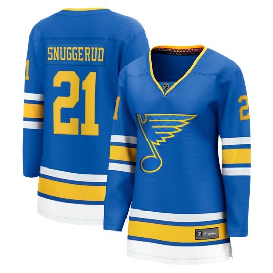 Jimmy Snuggerud St. Louis Blues Fanatics Women's Home Breakaway Jersey - Blue